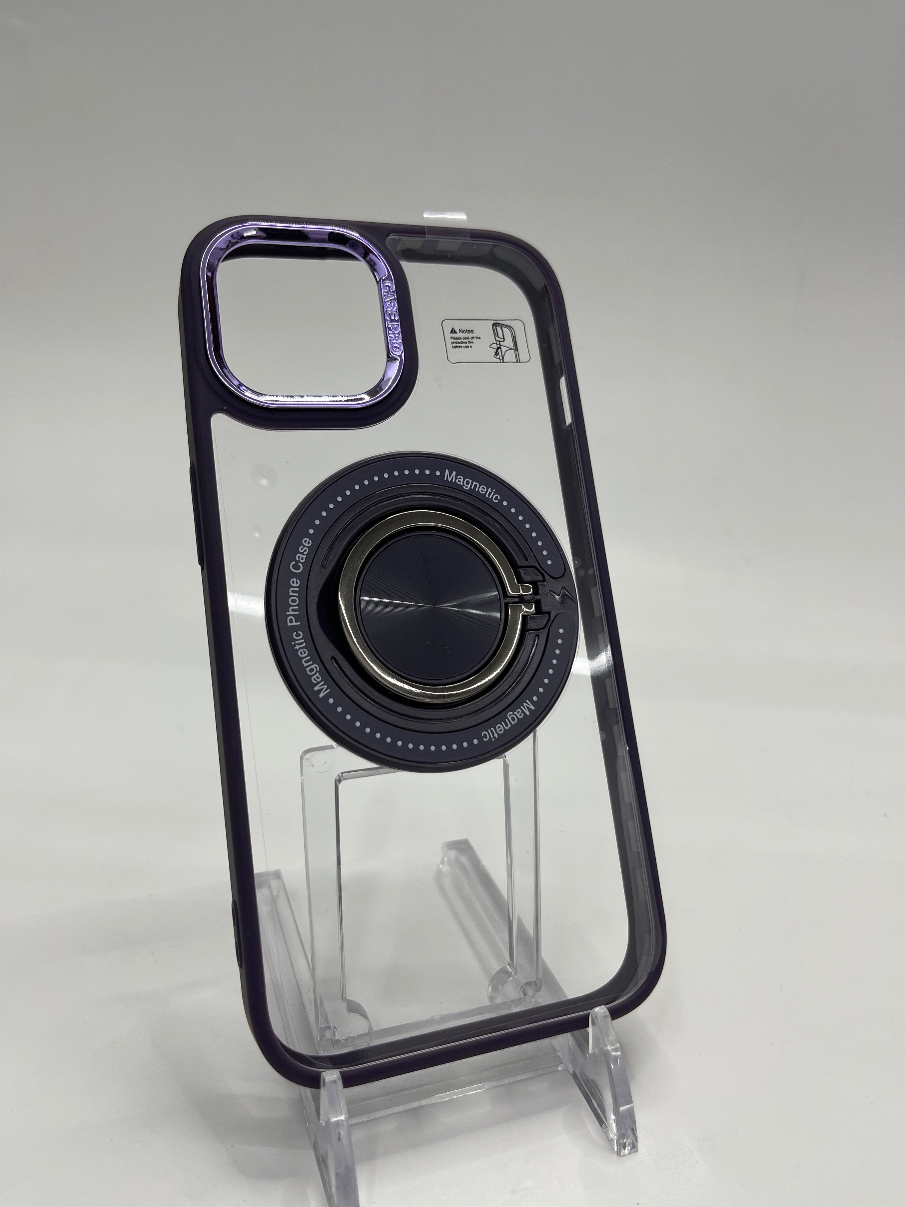 iPhone 15 Clear Case “Purple Trim”