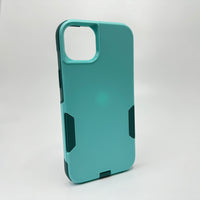 Hard plastic with rubber case teal